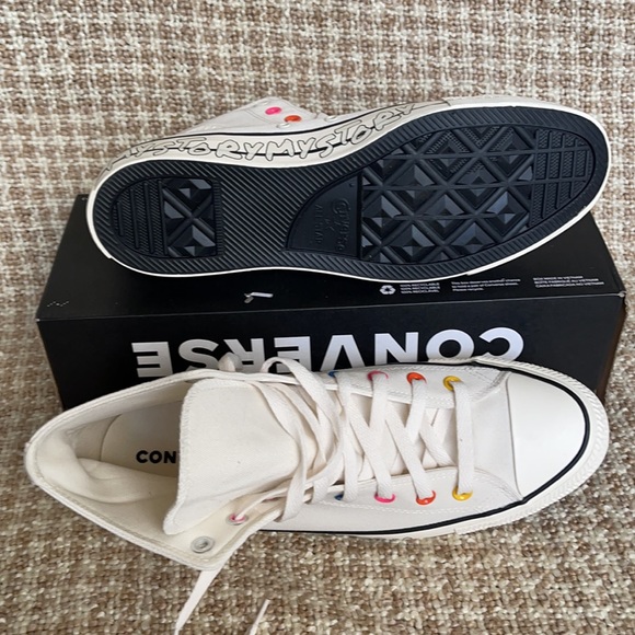 Converse Ctas Hi Egret/Hyper Pink/Black MEN`S - Picture 4 of 16